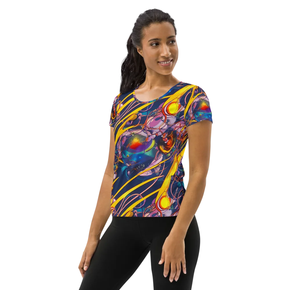 Vector Rhapsody on Women's Athletic T-Shirt — Left