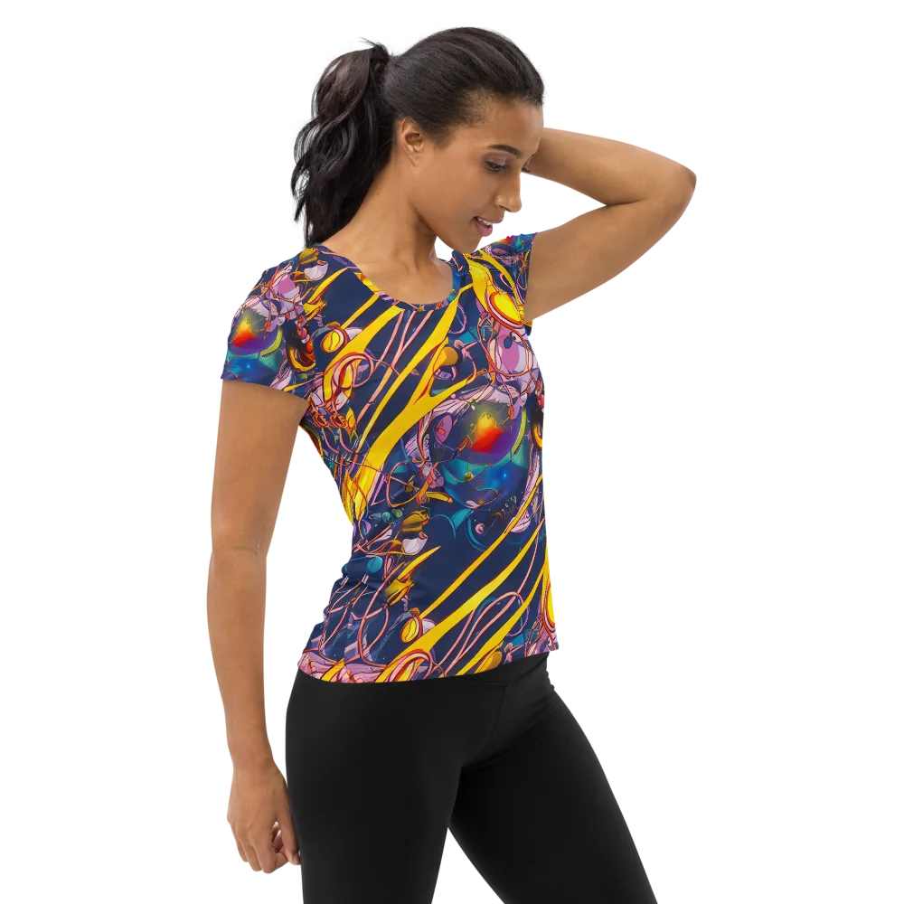 Vector Rhapsody on Women's Athletic T-Shirt — Right