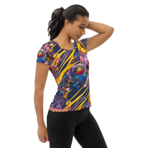 Vector Rhapsody on a Women's Athletic T-Shirt