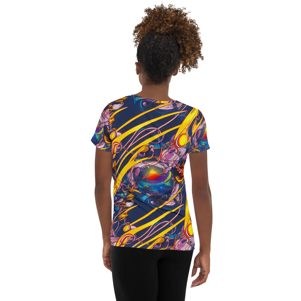 Vector Rhapsody on Women's Athletic T-Shirt — Back