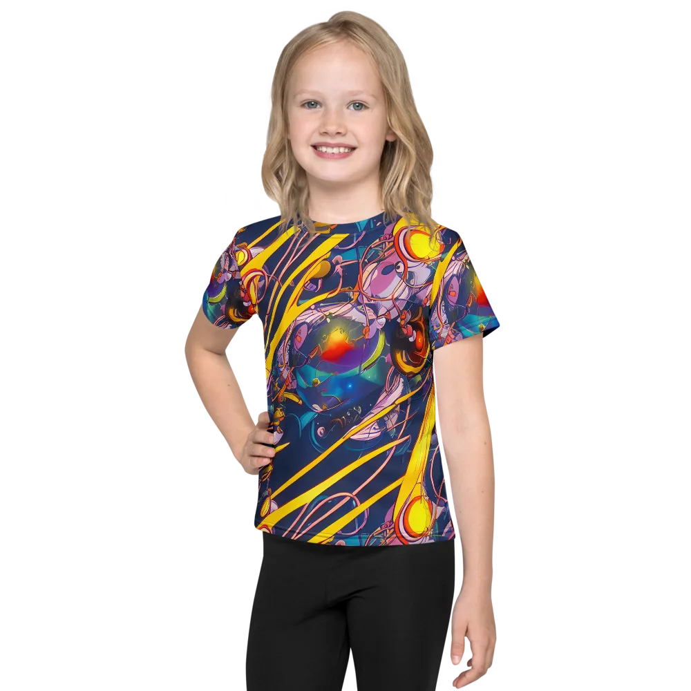 Vector Rhapsody on Kids Crew Neck T-Shirt — Front