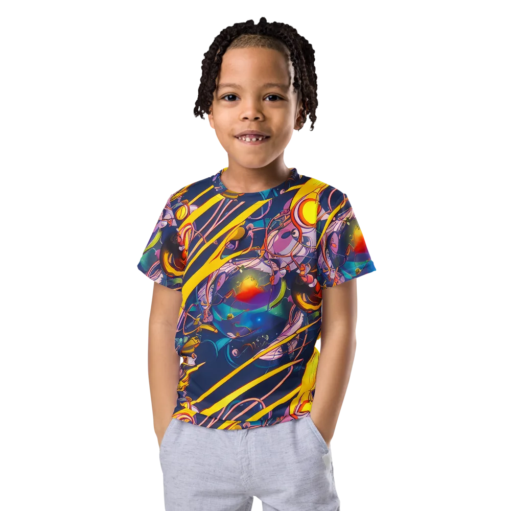Vector Rhapsody on Kids Crew Neck T-Shirt — Front
