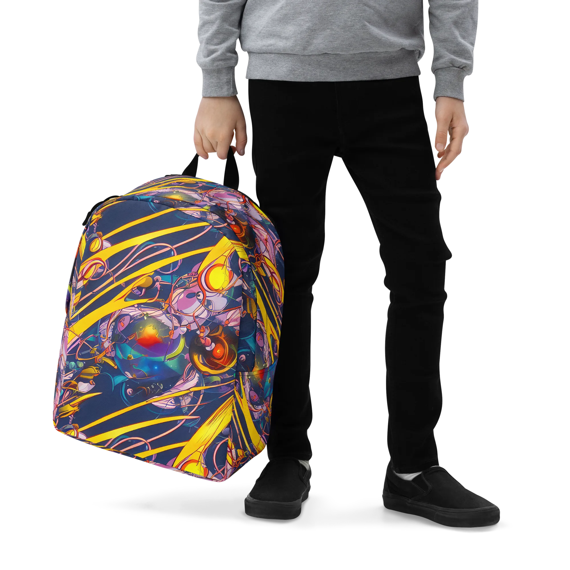 Vector Rhapsody on Minimalist Backpack — Zoomed-in