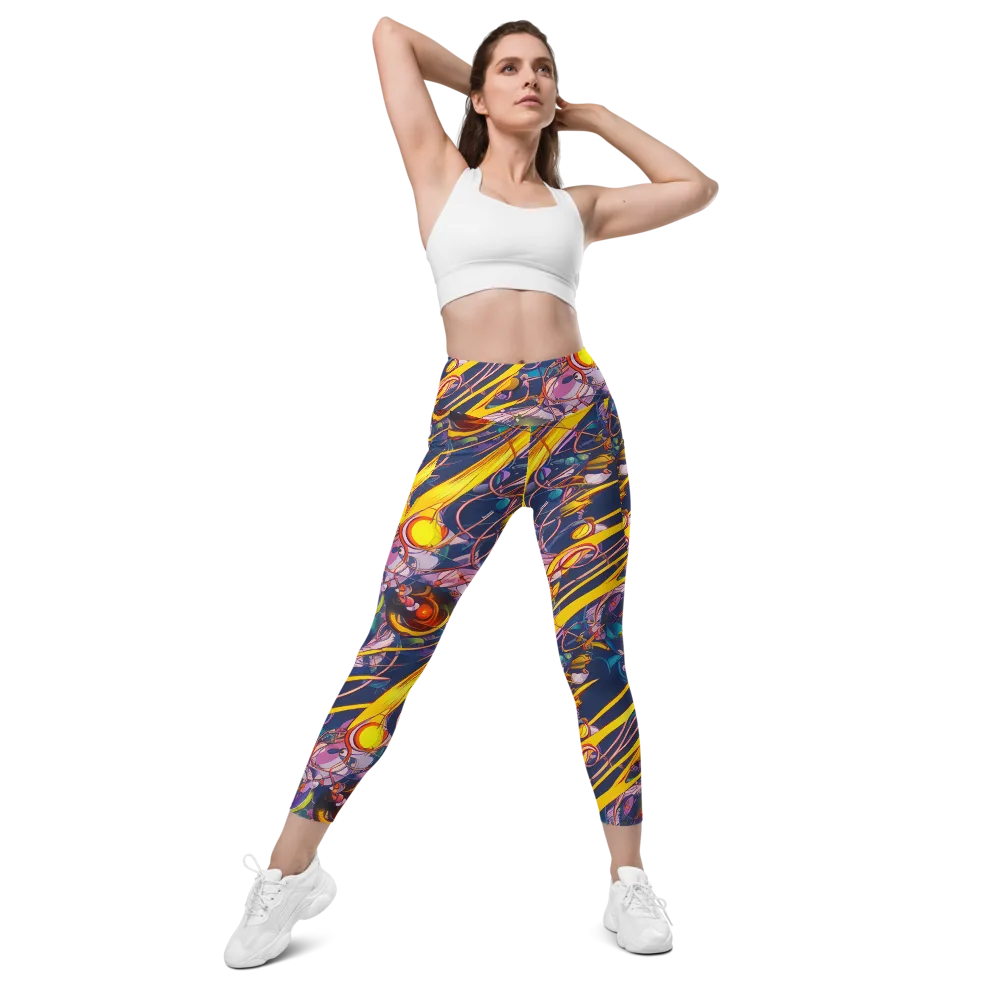 Vector Rhapsody on Leggings with Pockets — Front