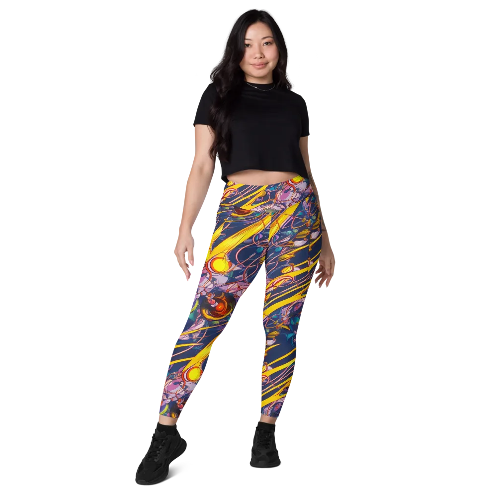 Vector Rhapsody on Leggings with Pockets — Front