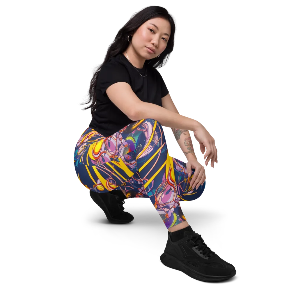 Vector Rhapsody on Leggings with Pockets — Right Front