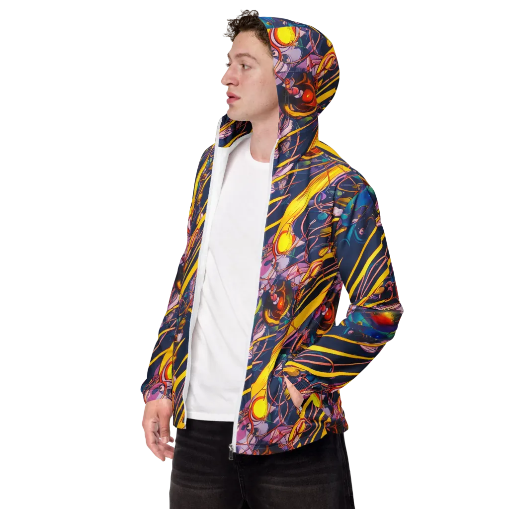 Vector Rhapsody on Men's Windbreaker — Left Front