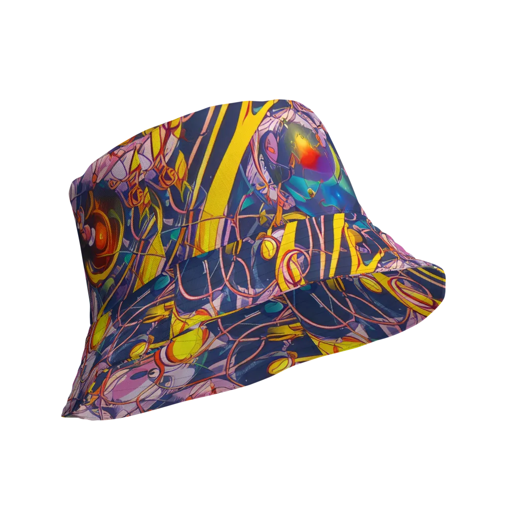 Vector Rhapsody on Reversible Bucket Hat — Product details Outside