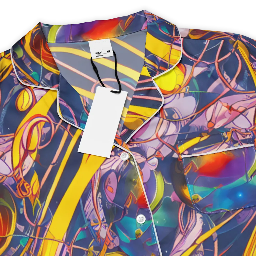 Vector Rhapsody on Women's Short Sleeve Pajama Top — Product details