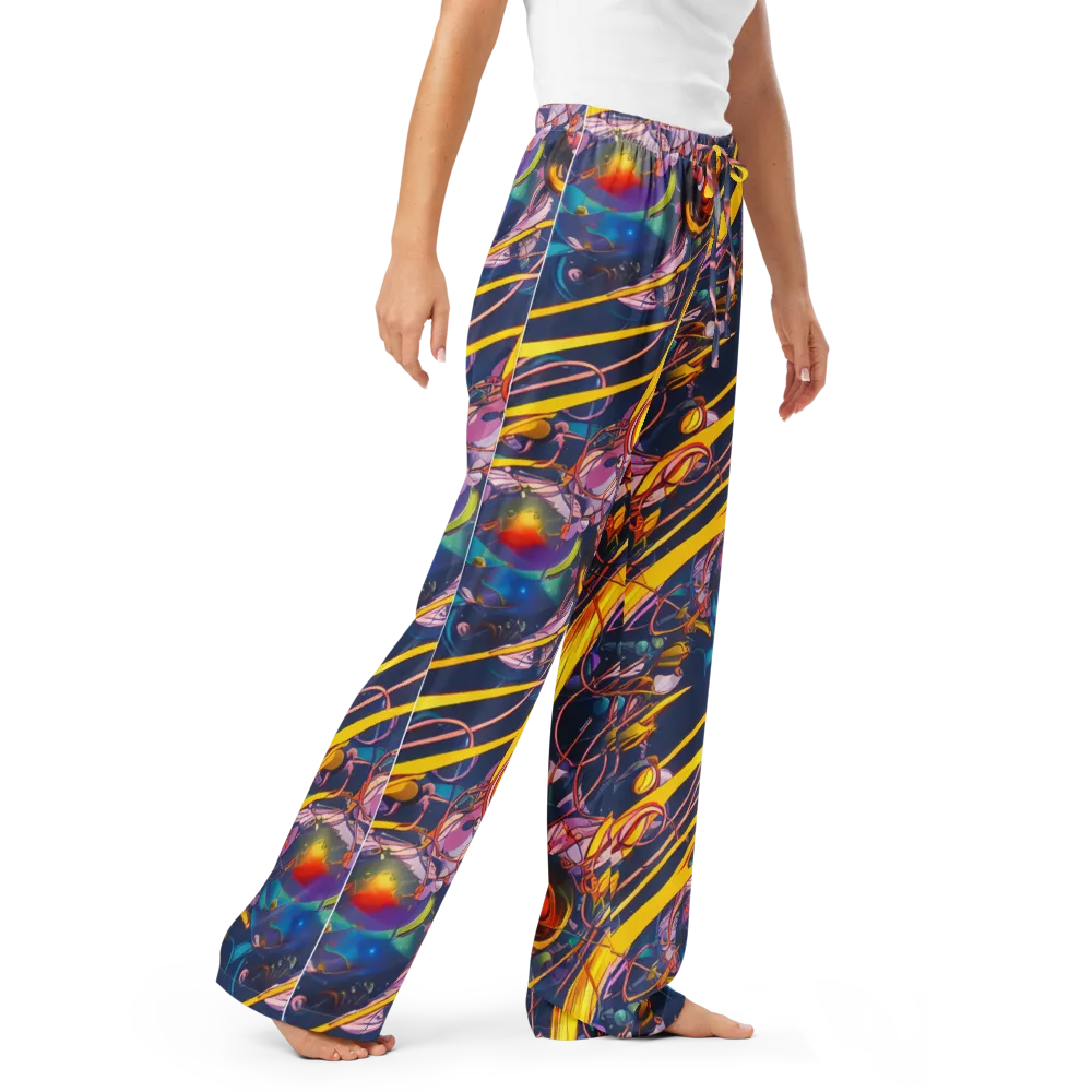 Vector Rhapsody on Women's Pajama Pants — Right Front
