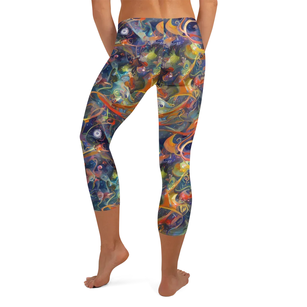 Peter De Seve Cecily Brown on Capri Leggings — Back