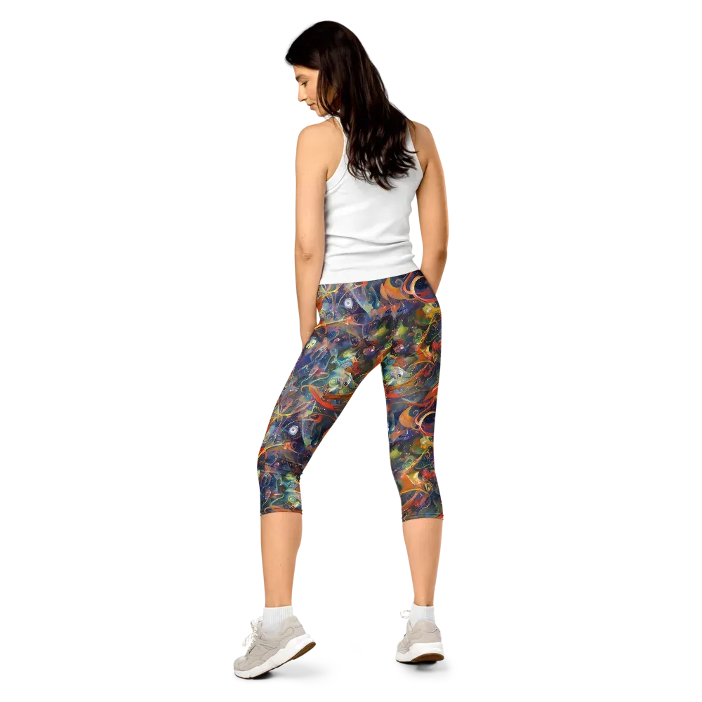Peter De Seve Cecily Brown on Capri Leggings — Back