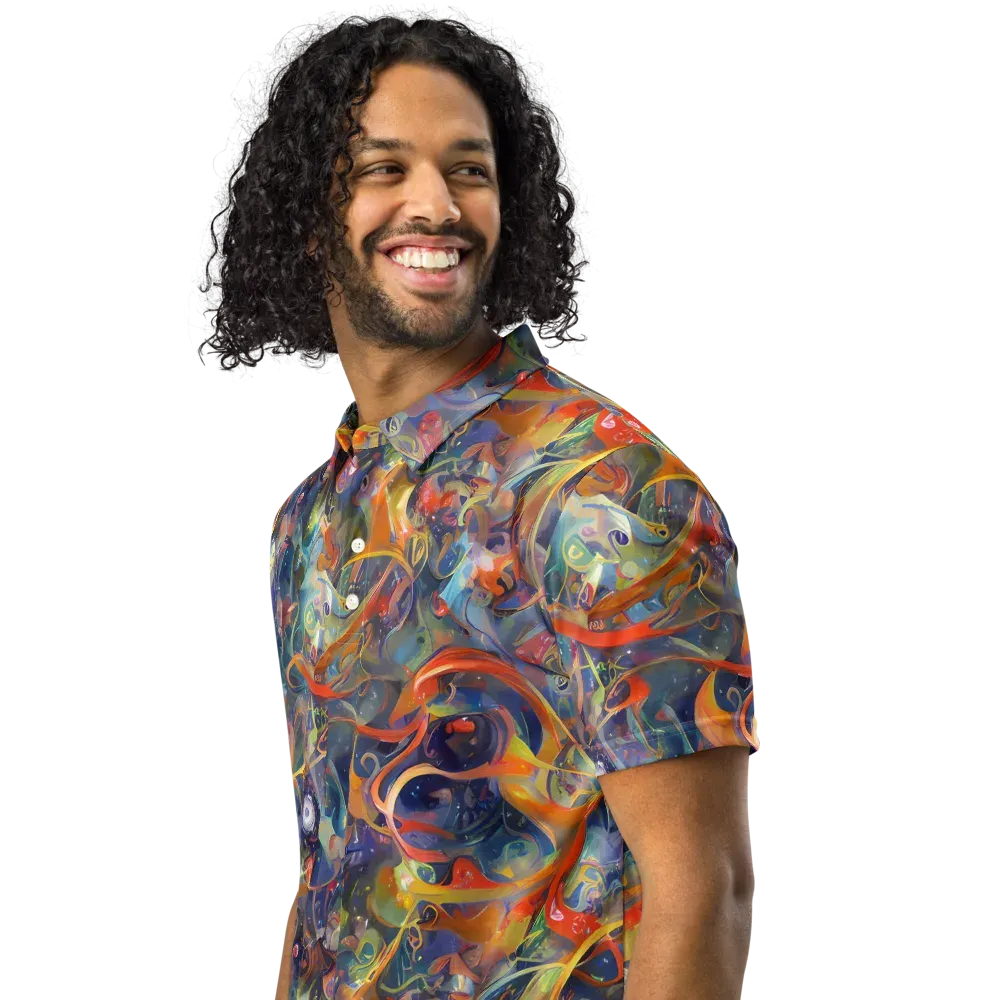 Peter De Seve Cecily Brown on Men's Slim Fit Polo Shirt — Left Front