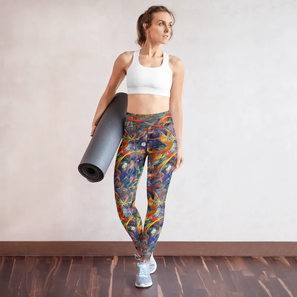 Peter De Seve Cecily Brown on Yoga Leggings — Front
