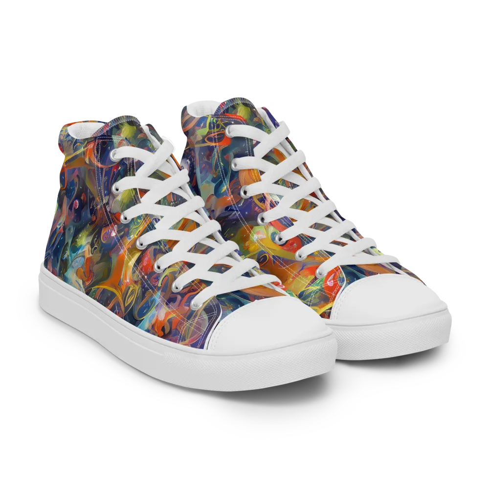 Peter De Seve Cecily Brown on Men's High Top Canvas Shoes — Right Front