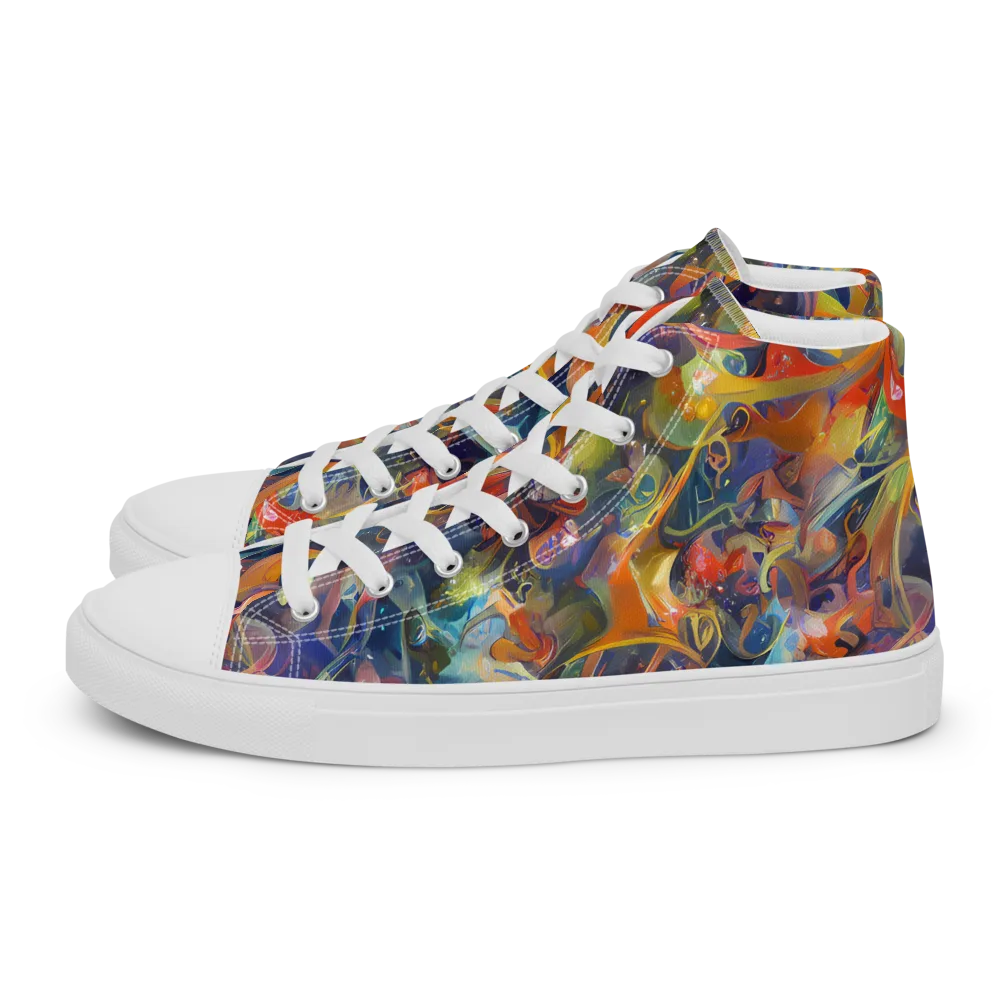 Peter De Seve Cecily Brown on Men's High Top Canvas Shoes — Left