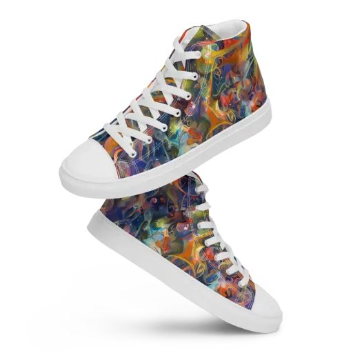 Peter De Seve Cecily Brown on a Men's High Top Canvas Shoes