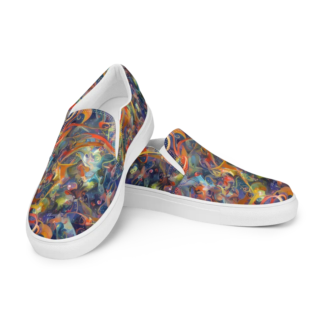 Peter De Seve Cecily Brown on Men's Slip-On Canvas Shoes — Left Front