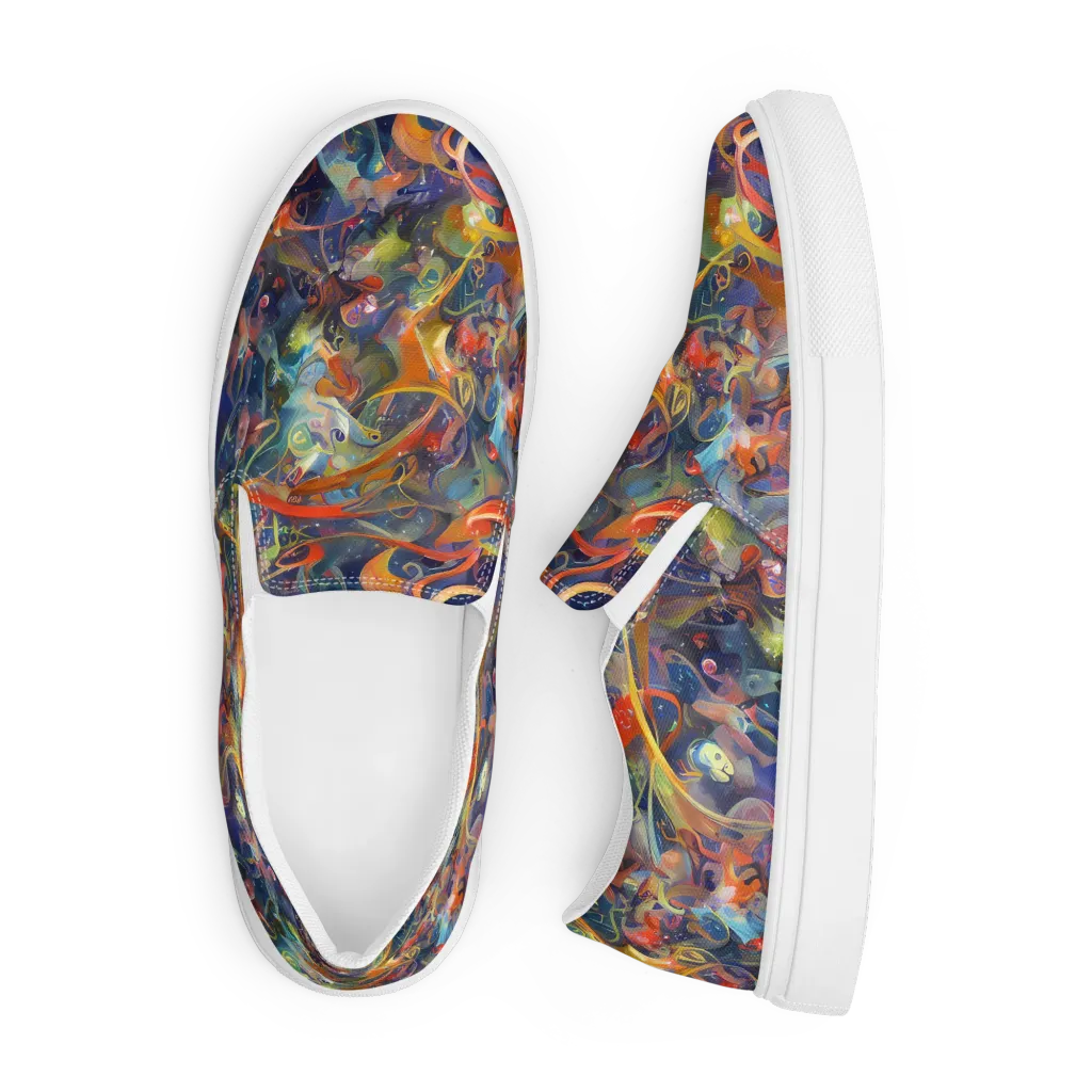 Peter De Seve Cecily Brown on Men's Slip-On Canvas Shoes — Front