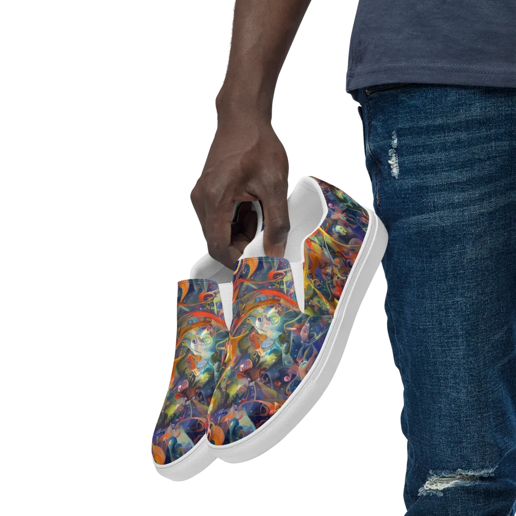 Peter De Seve Cecily Brown on Men's Slip-On Canvas Shoes — Left Front