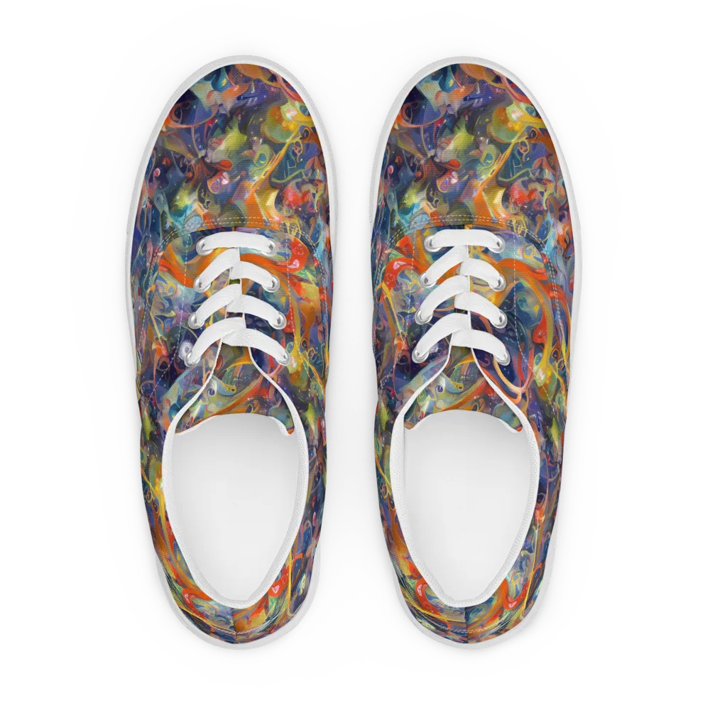 Peter De Seve Cecily Brown on Men's Lace-Up Canvas Shoes — Front