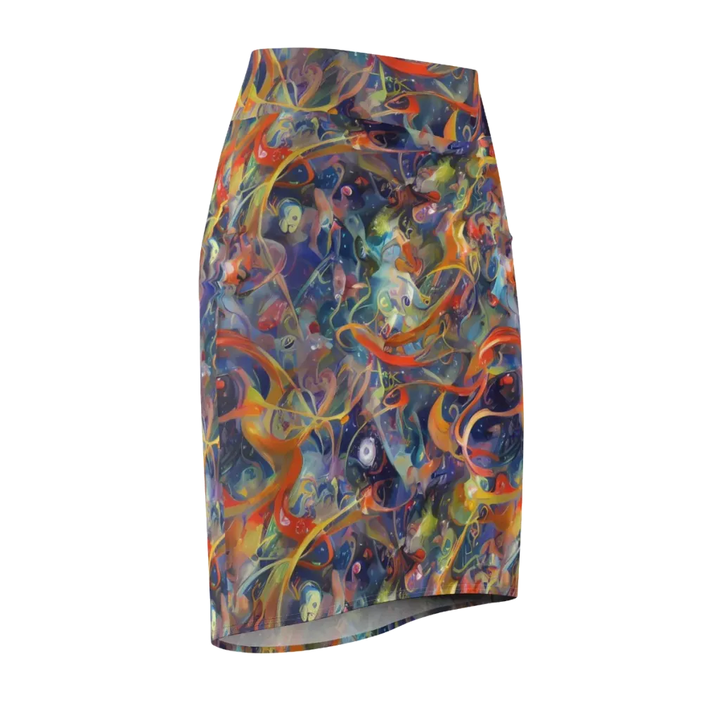 Peter De Seve Cecily Brown on Pencil Skirt — Front Side
