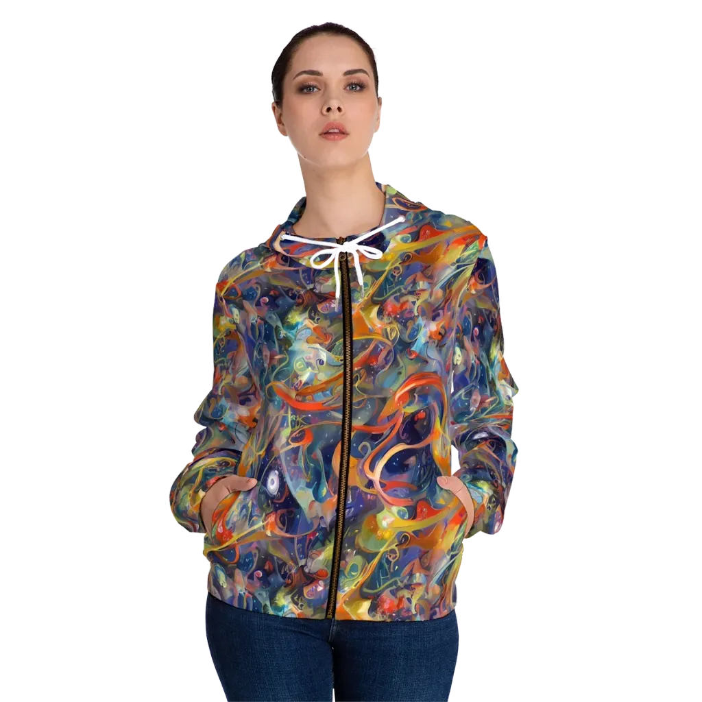 Peter De Seve Cecily Brown on Women's Full-Zip Hoodie — Front On Person