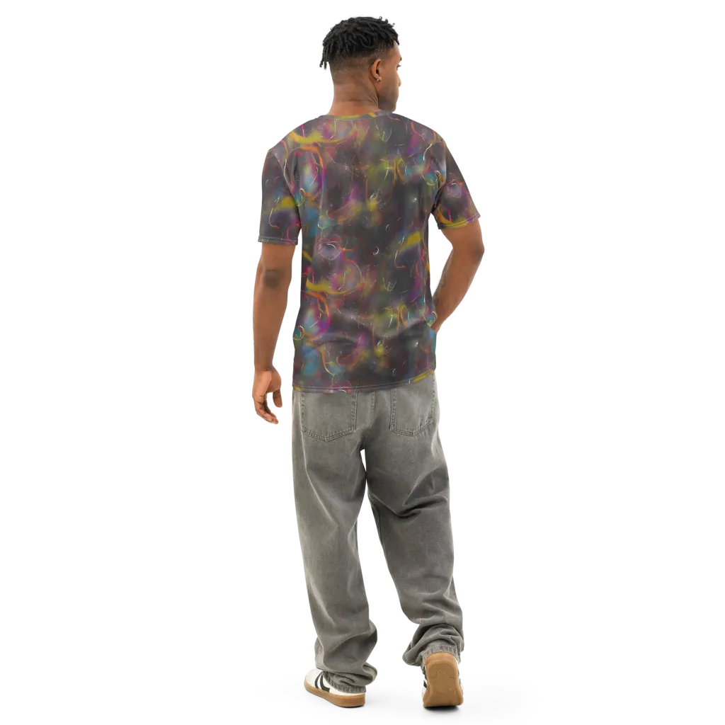 Chromalush on Men's Cotton Crew Neck T-Shirt — Back