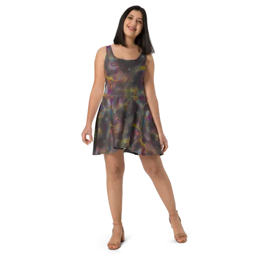 Chromalush on a Skater Dress