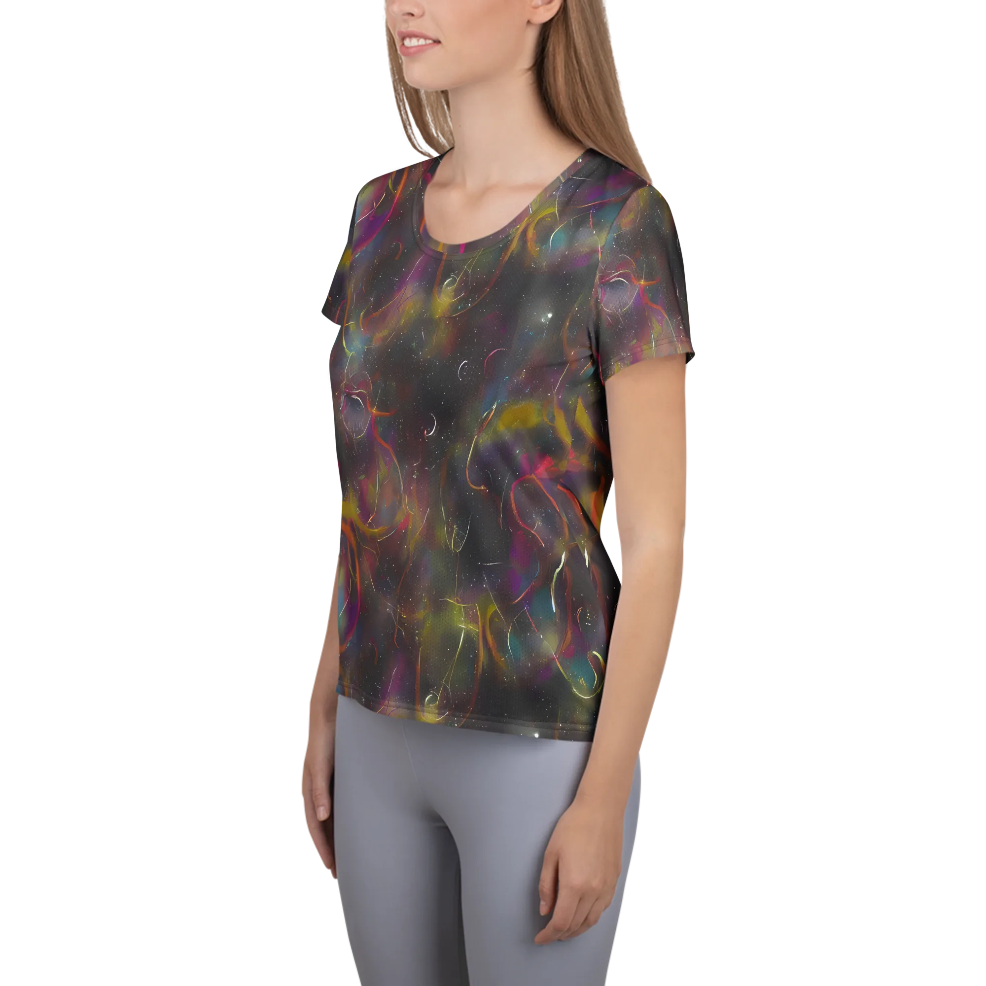 Chromalush on Women's Athletic T-Shirt — Left