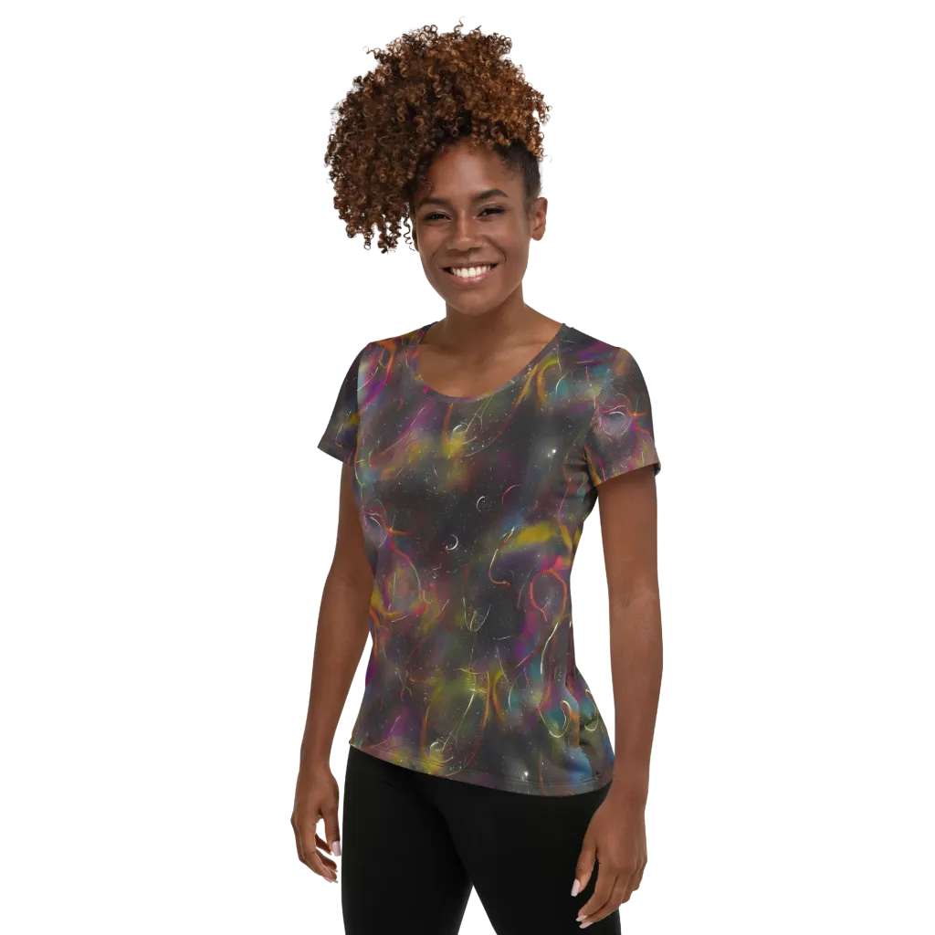 Chromalush on Women's Athletic T-Shirt — Left