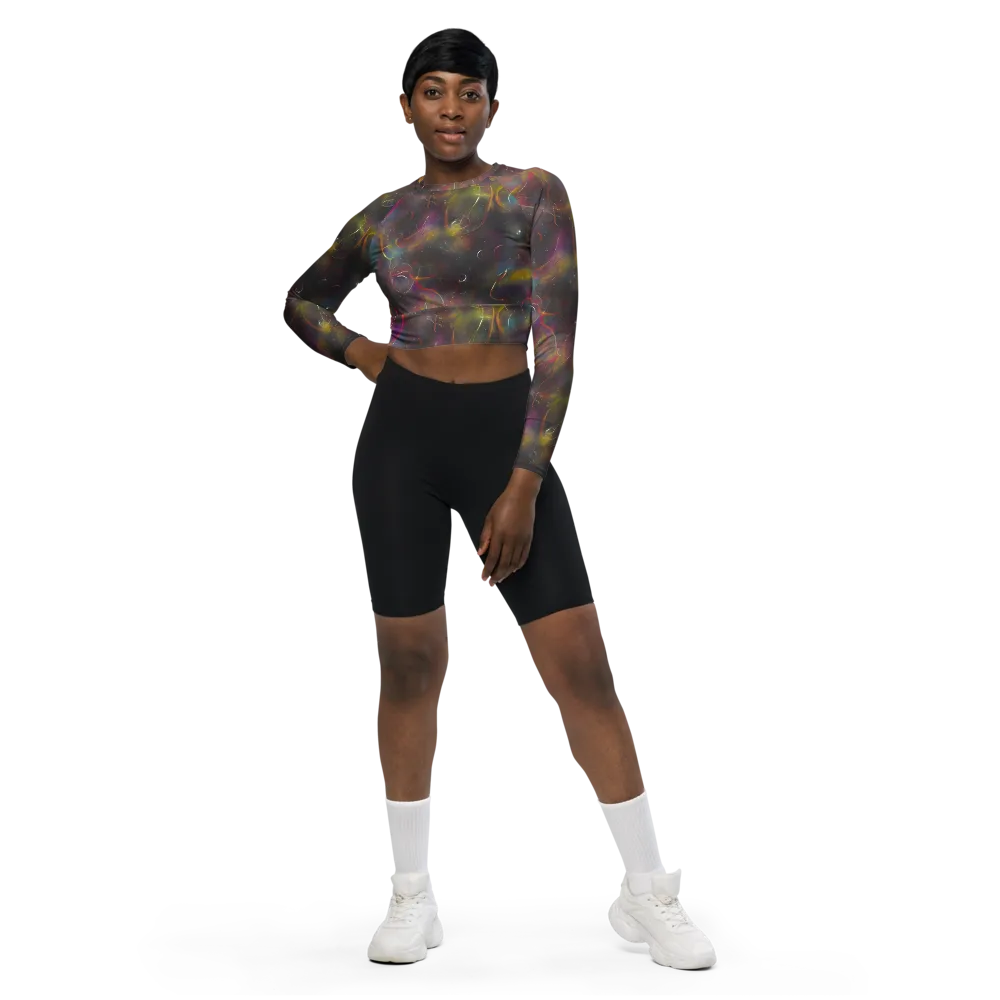Chromalush on Long Sleeve Crop Top — Front
