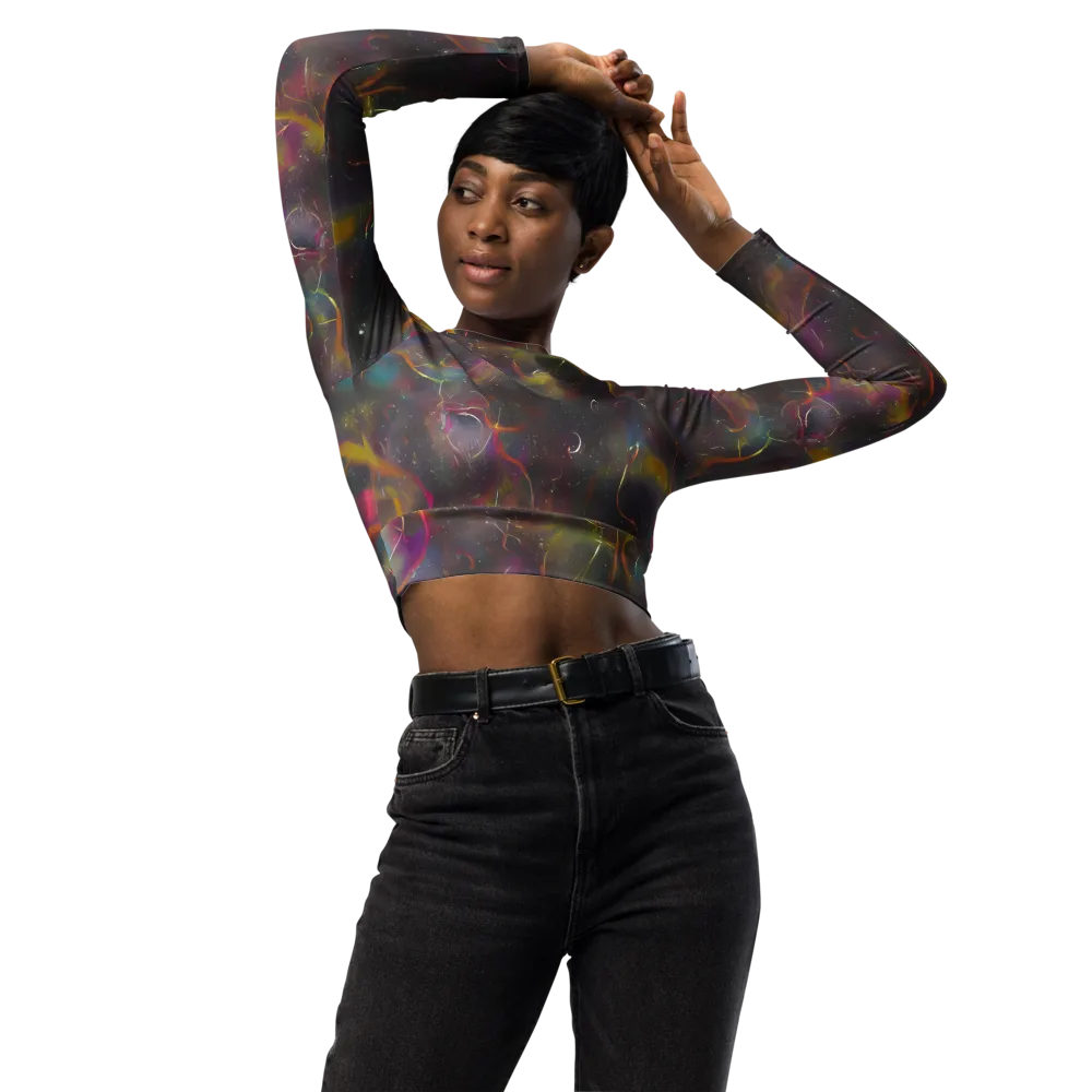 Chromalush on Long Sleeve Crop Top — Front