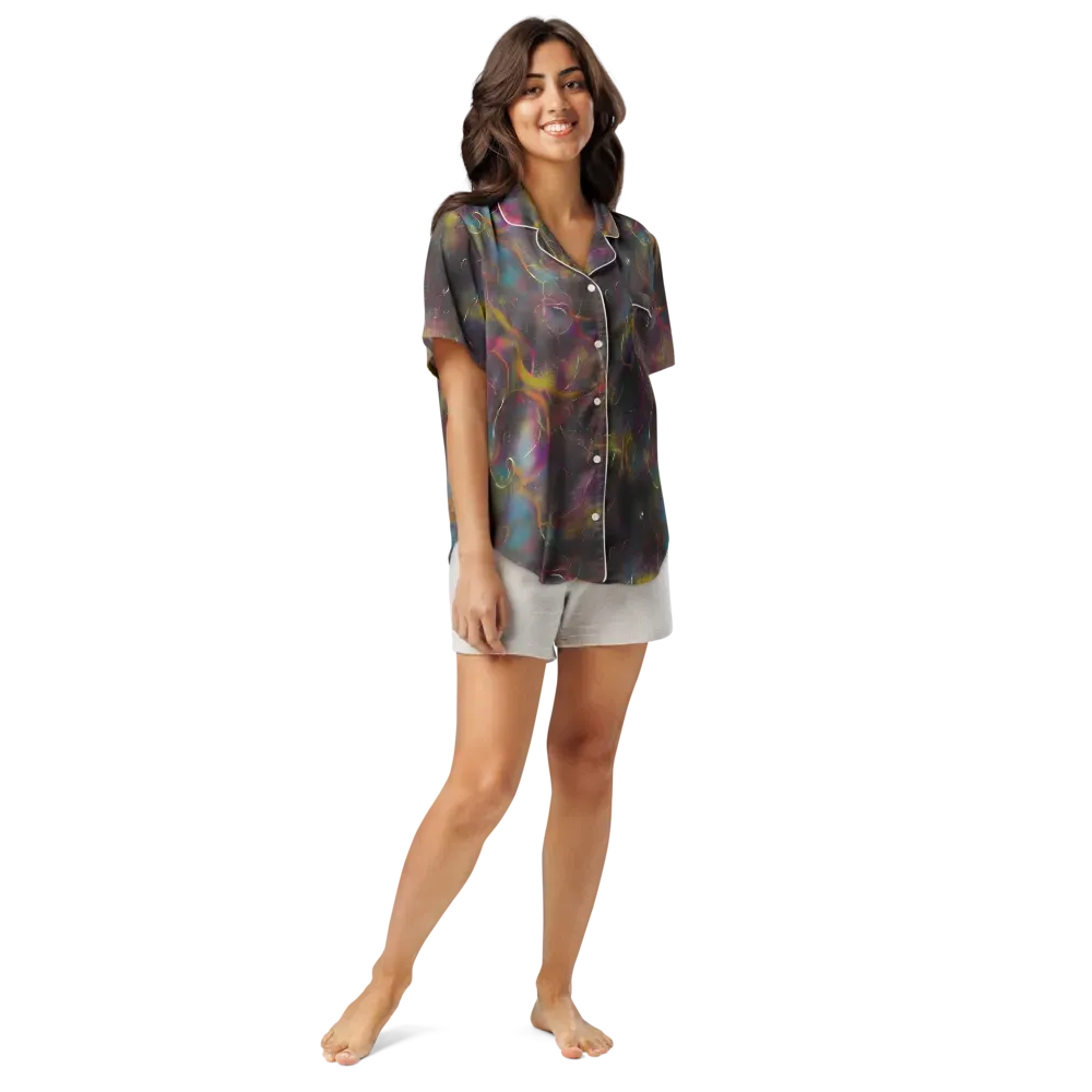 Chromalush on Women's Short Sleeve Pajama Top — Front