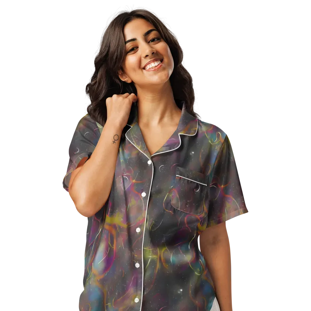 Chromalush on Women's Short Sleeve Pajama Top — Front