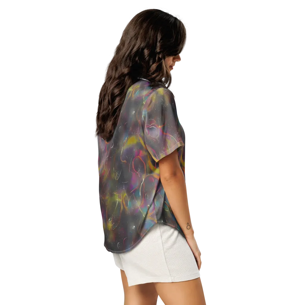 Chromalush on Women's Short Sleeve Pajama Top — Right Back