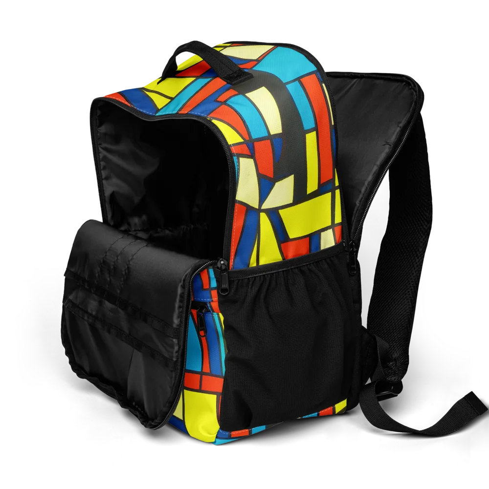 Neon Fractals on Utility Backpack — Product details 2