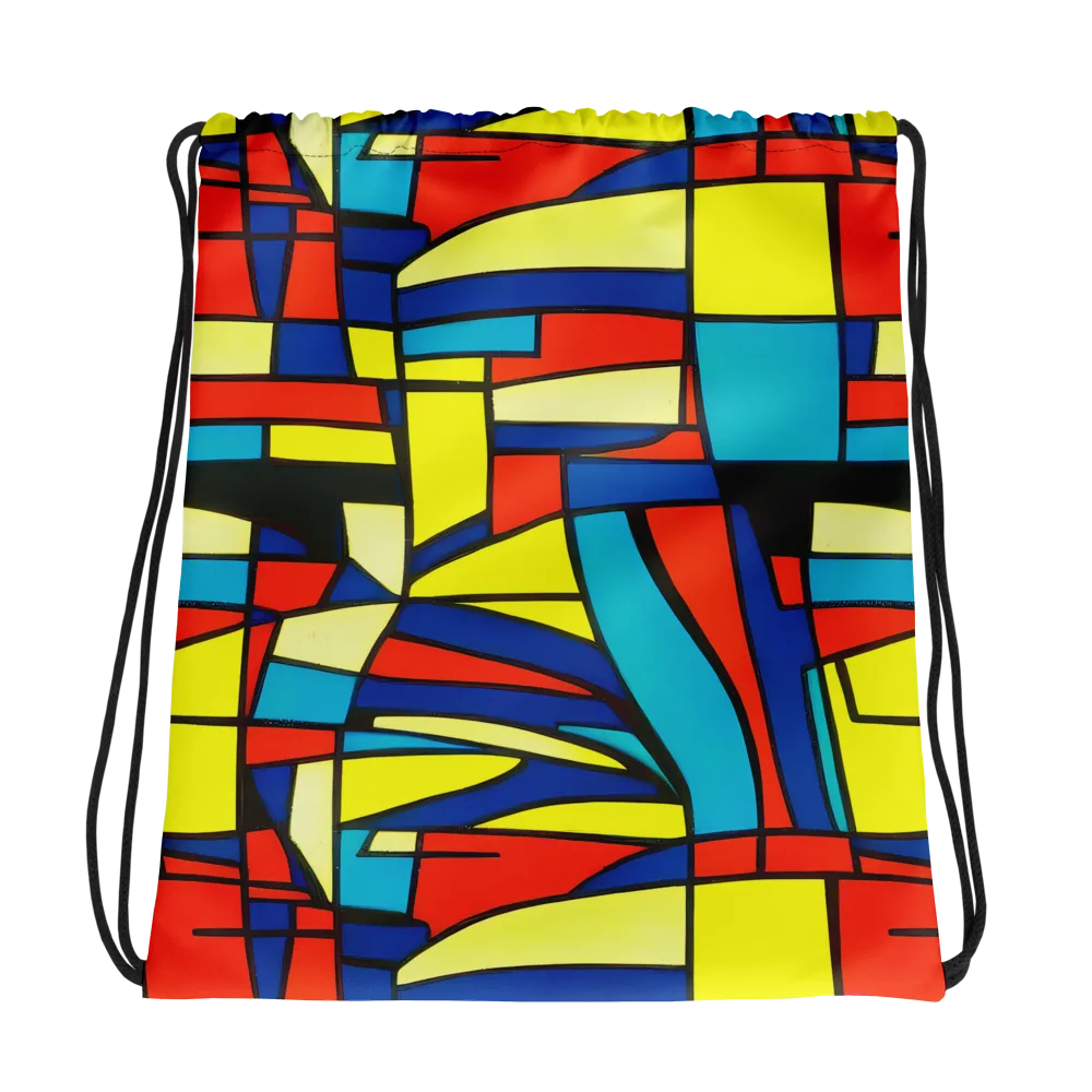 Neon Fractals on Drawstring Bag — Photo