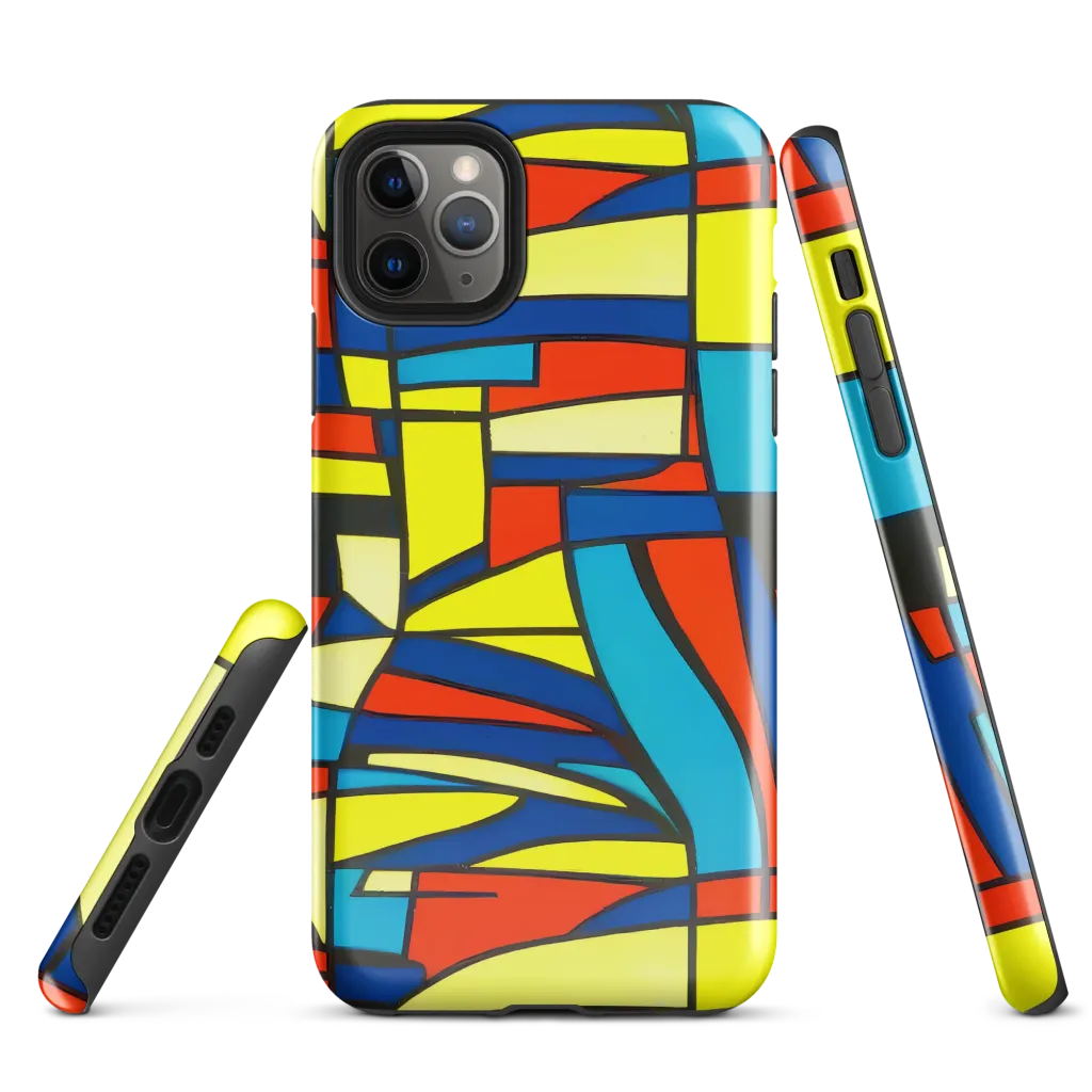 Neon Fractals on Tough Case for iPhone® — Front