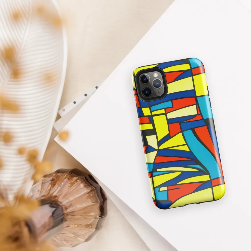 Neon Fractals on Tough Case for iPhone® — Front