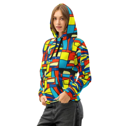Neon Fractals on a Cotton Hoodie