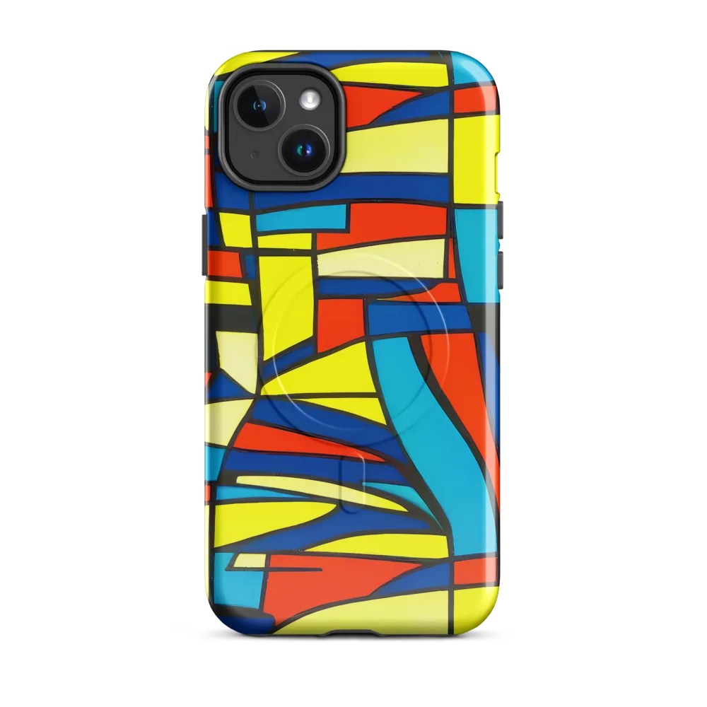 Neon Fractals on MagSafe Tough Case for iPhone® — Front