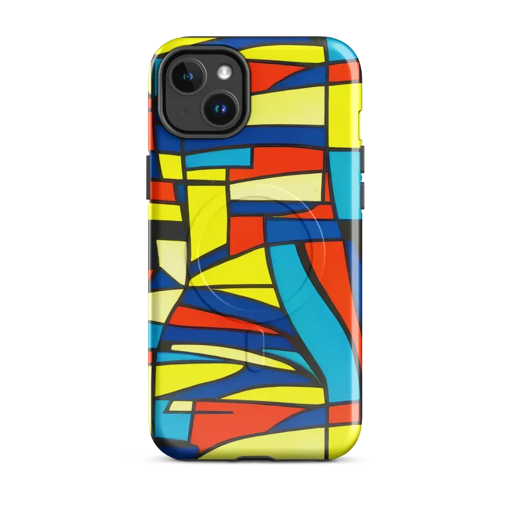 Neon Fractals on MagSafe Tough Case for iPhone® — Front