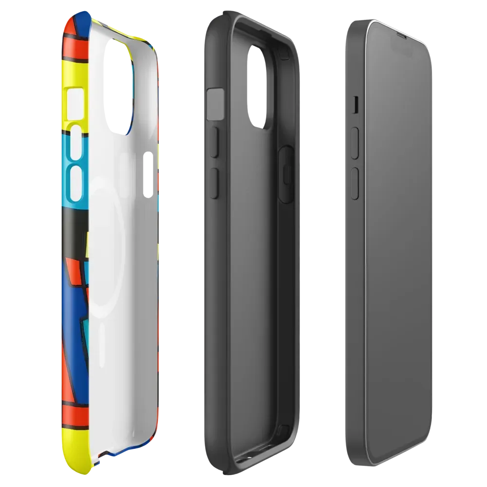 Neon Fractals on MagSafe Tough Case for iPhone® — Front