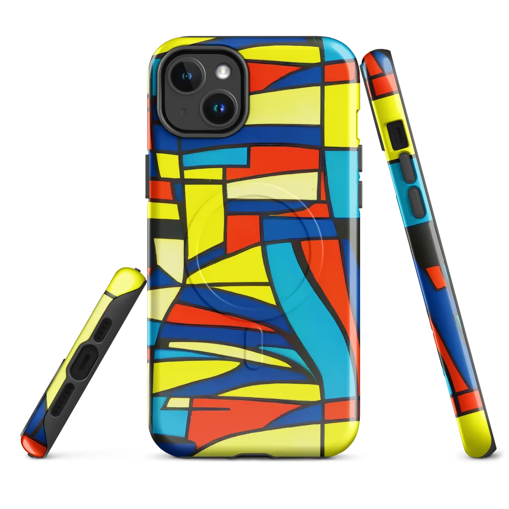 Neon Fractals on MagSafe Tough Case for iPhone® — Front