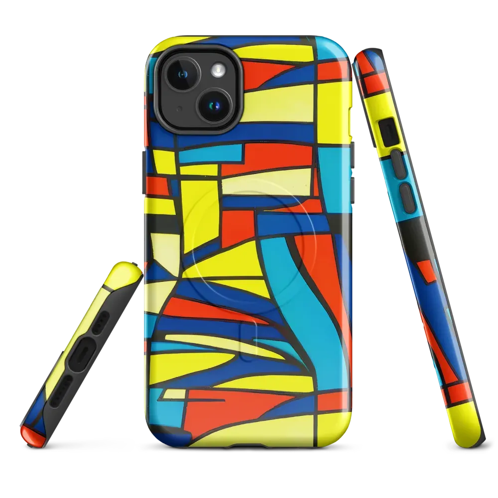 Neon Fractals on MagSafe Tough Case for iPhone® — Front