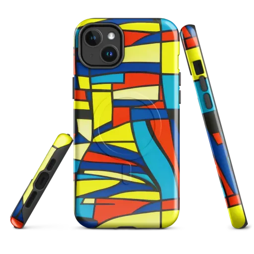 Neon Fractals on a MagSafe Tough Case for iPhone®