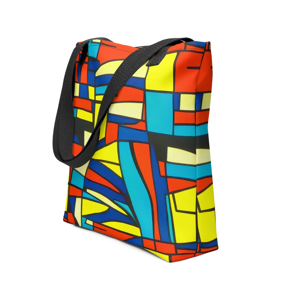 Neon Fractals on Tote Bag — Front