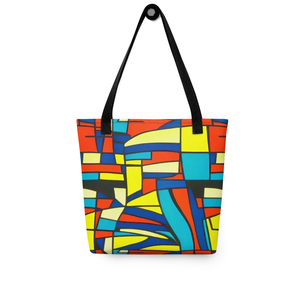 Neon Fractals on Tote Bag — Front