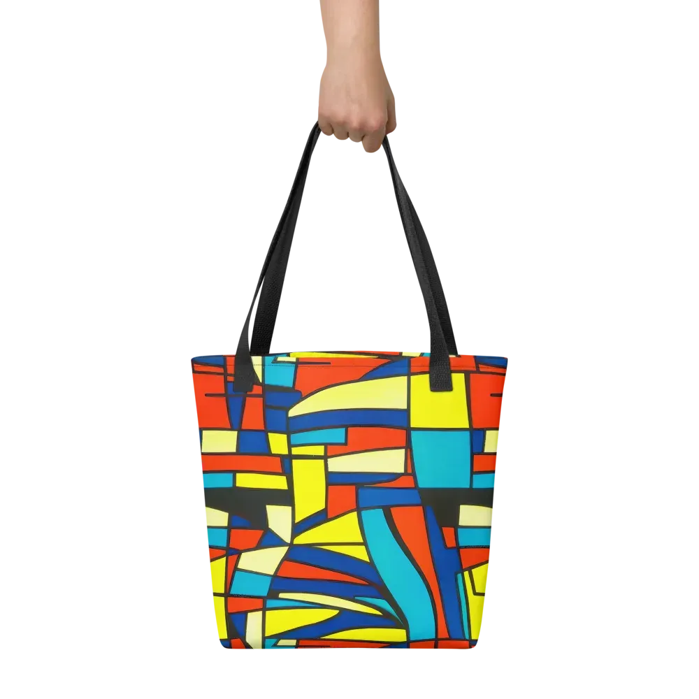 Neon Fractals on Tote Bag — Front